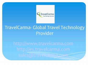 TravelCarma- Global Travel Technology Provider