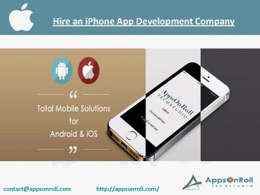 Hire an iPhone App Development Company