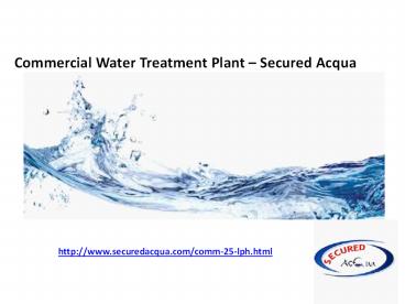 PPT – Commercial Water Treatment Plant PowerPoint presentation | free ...
