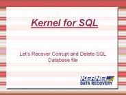 Resolve SQL Database Corruption error