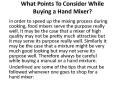What points to consider while buying a hand mixer?