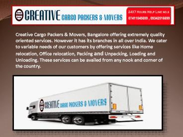 Packers and Movers Bangalore
