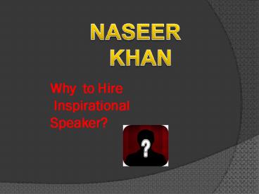 Why to Hire Inspirational speaker ?