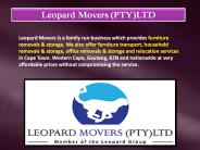Removals Cape Town -Leopard Movers (Pty) Ltd