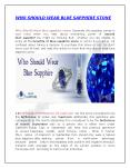 Who Should Wear Blue Sapphire Stone PowerPoint PPT Presentation