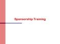 Sponsorship Training PowerPoint PPT Presentation