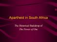 Apartheid in South Africa PowerPoint PPT Presentation