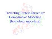 Predicting Protein Structure: