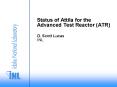 Status of Attila for the Advanced Test Reactor (ATR) PowerPoint PPT Presentation