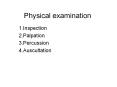 Physical examination PowerPoint PPT Presentation