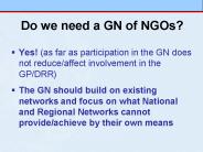 Do we need a GN of NGOs?