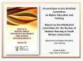Presentation to the Portfolio Committee on Higher Education and Training PowerPoint PPT Presentation