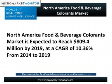 North America Food & Beverage Colorants Market