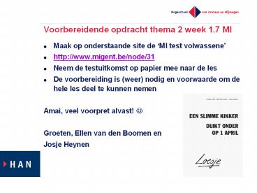 Voorbereidende opdracht thema 2 week 1.7 MI