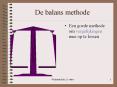 De balans methode PowerPoint PPT Presentation