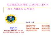 FLUIDIZED BED GASIFICATION OF GARDEN WASTES