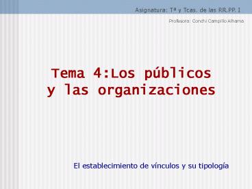 Tema 4:Los p