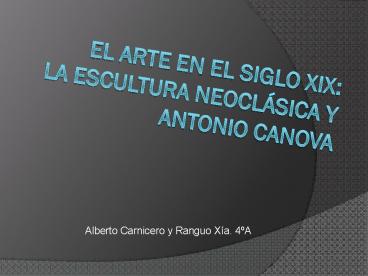 El arte en el siglo XIX: La escultura neocl