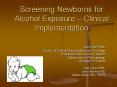 Screening Newborns for Alcohol Exposure  PowerPoint PPT Presentation