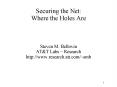 Securing the Net: Where the Holes Are PowerPoint PPT Presentation