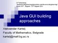 Java GUI building approaches PowerPoint PPT Presentation