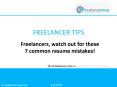 Freelancers, watch out for these 7 common resume mistakes! PowerPoint PPT Presentation