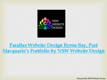 Parallax Website Design Byron Bay, Port Macquarie’s Portfolio by NSW Website Design