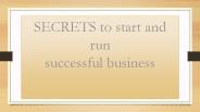 Secrets Behind a successful Business