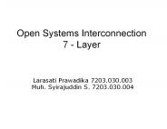 Open Systems Interconnection 7 - Layer