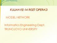 KULIAH KE-14 RISET OPERASI