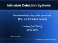Intrusion Detection Systems PowerPoint PPT Presentation