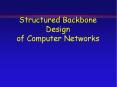 Structured Backbone Design of Computer Networks PowerPoint PPT Presentation