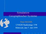 Simulation Geographischer Systeme