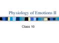Physiology of Emotions II PowerPoint PPT Presentation