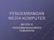 PENGEMBANGAN MEDIA KOMPUTER