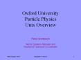 Oxford University Particle Physics Unix Overview PowerPoint PPT Presentation