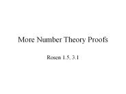 More Number Theory Proofs