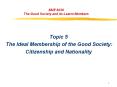 MVE 6030 The Good Society and its Learnt Members PowerPoint PPT Presentation