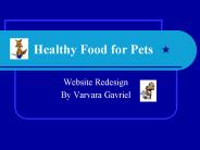 Healthy Food for Pets