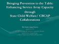 Bringing Prevention to the Table: Enhancing Service Array Capacity PowerPoint PPT Presentation