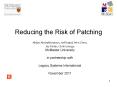 Reducing the Risk of Patching PowerPoint PPT Presentation