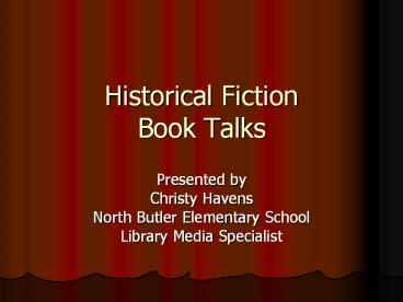 Historical Fiction Book Talks