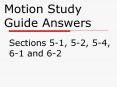 Motion Study Guide Answers PowerPoint PPT Presentation