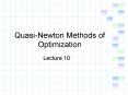 Quasi-Newton Methods of Optimization PowerPoint PPT Presentation