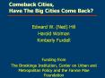 Comeback Cities, Have The Big Cities Come Back? PowerPoint PPT Presentation