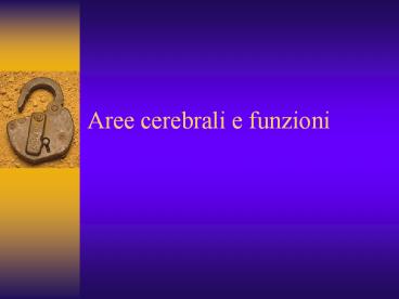Aree cerebrali e funzioni