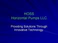HOSS Horizontal Pumps LLC. PowerPoint PPT Presentation