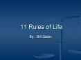 11 Rules of Life PowerPoint PPT Presentation