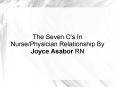 The Seven C's In Nurse/Physician Relationship By Joyce Asabor RN PowerPoint PPT Presentation