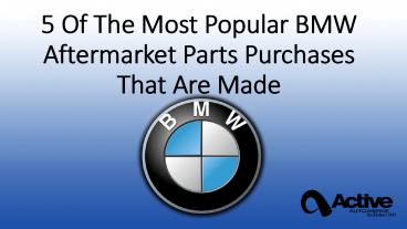 BMW Aftermarket Parts